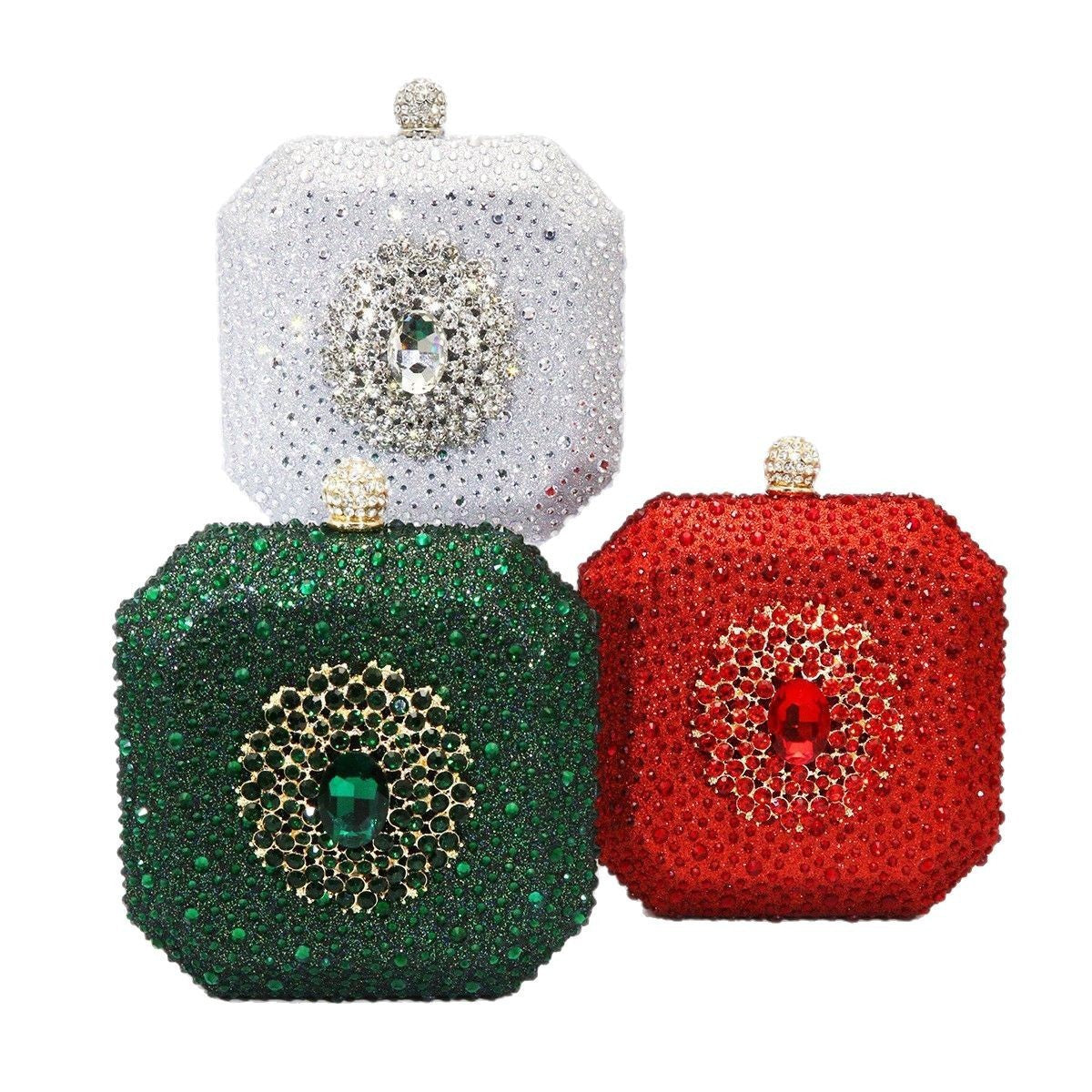 Women's Shiny Rhinestone Premium Mini The Party Fashion Dinner Bag