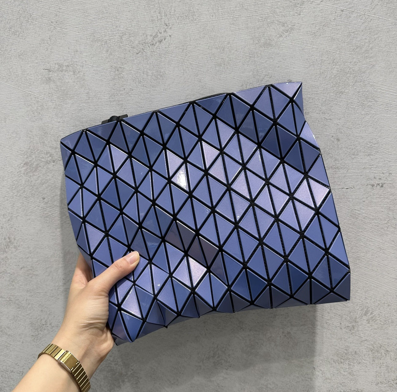 Women's Rhombic Vertical Honeycomb Fashion Metal Diamond Bags
