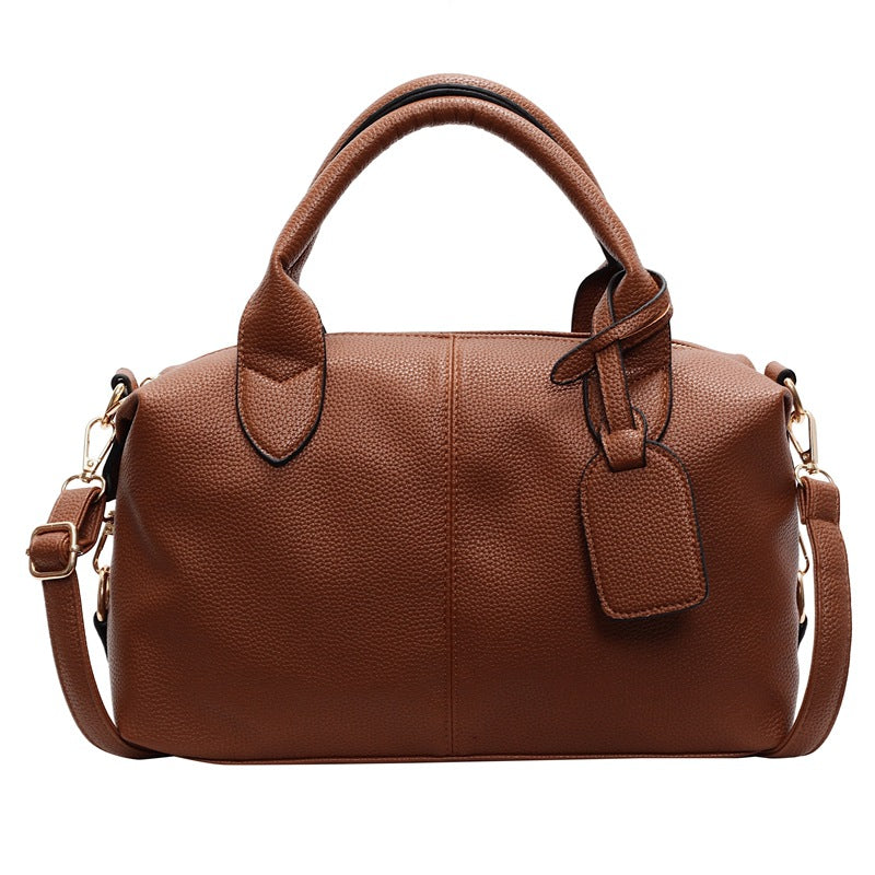 Women's Large Capacity Totes Fashionable Retro High-grade Portable Texture Women's Messenger Bag