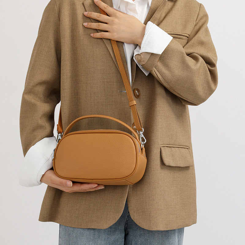 Women's Korean Style First Layer Cowhide Pouch Fashion Bags