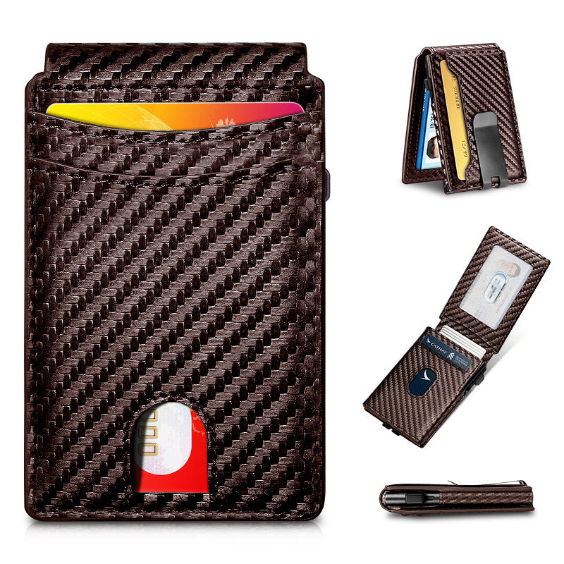 Men's Automatic Pinball Swiping Bank Aluminum Box Credit Men's Wallet