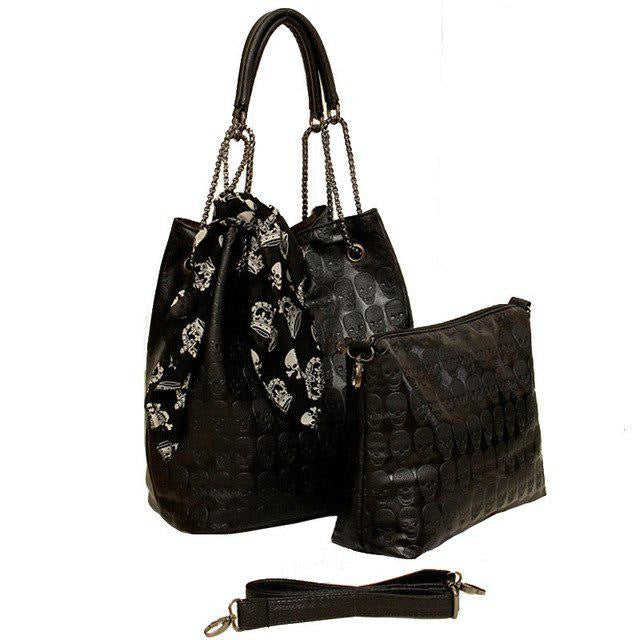Women's Korean Chain Cute Fashionable Skull Scarf Bags
