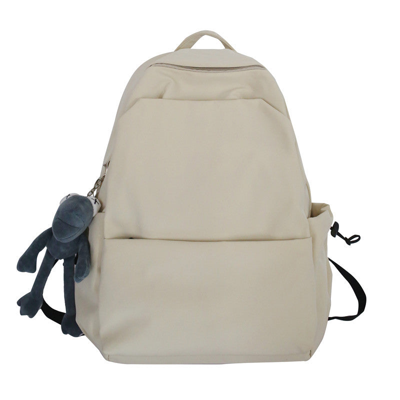 Style Solid Color Large Capacity Female Backpacks