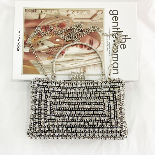 Million Diamond Studded Hand Banquet Fashion Chain Portable Cheongsam Dinner Bag