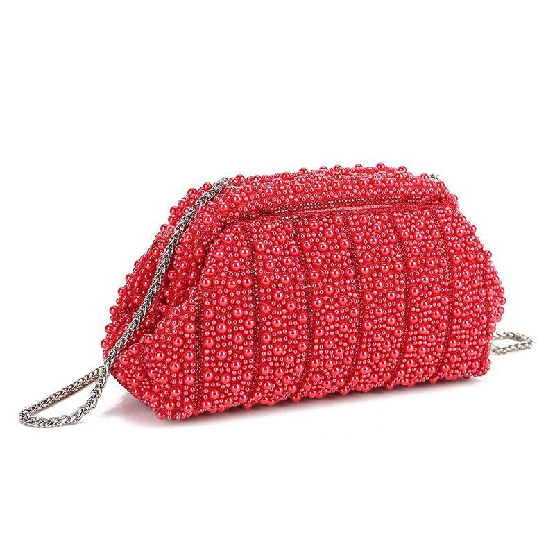 Women's Elegant Diamond Clutch Pearl Rhinestone Party Bags