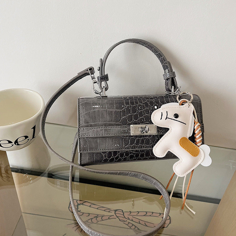 Women's Advanced Texture Fashion Crocodile Pattern Kelly Portable Pouch Trendy Bags