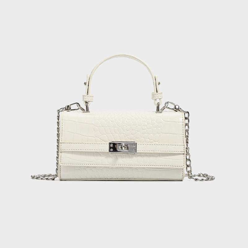 Women's Niche Fashion Kelly Crocodile Pattern Commuter Small Square Bag