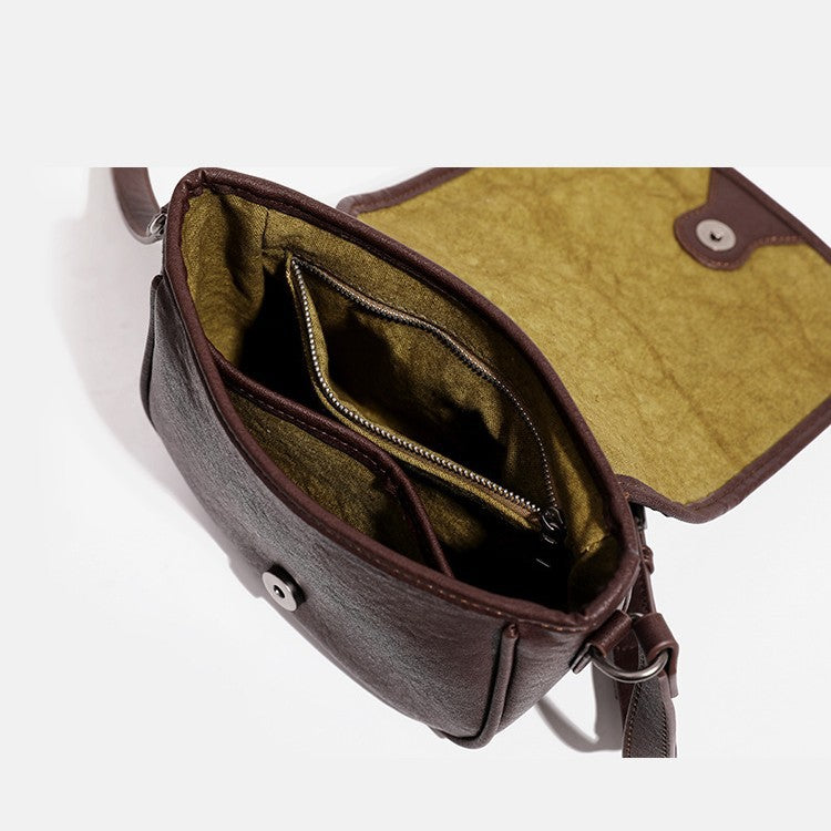 Innovative Vintage Saddle Pattern Simple Commute Small Square Bag