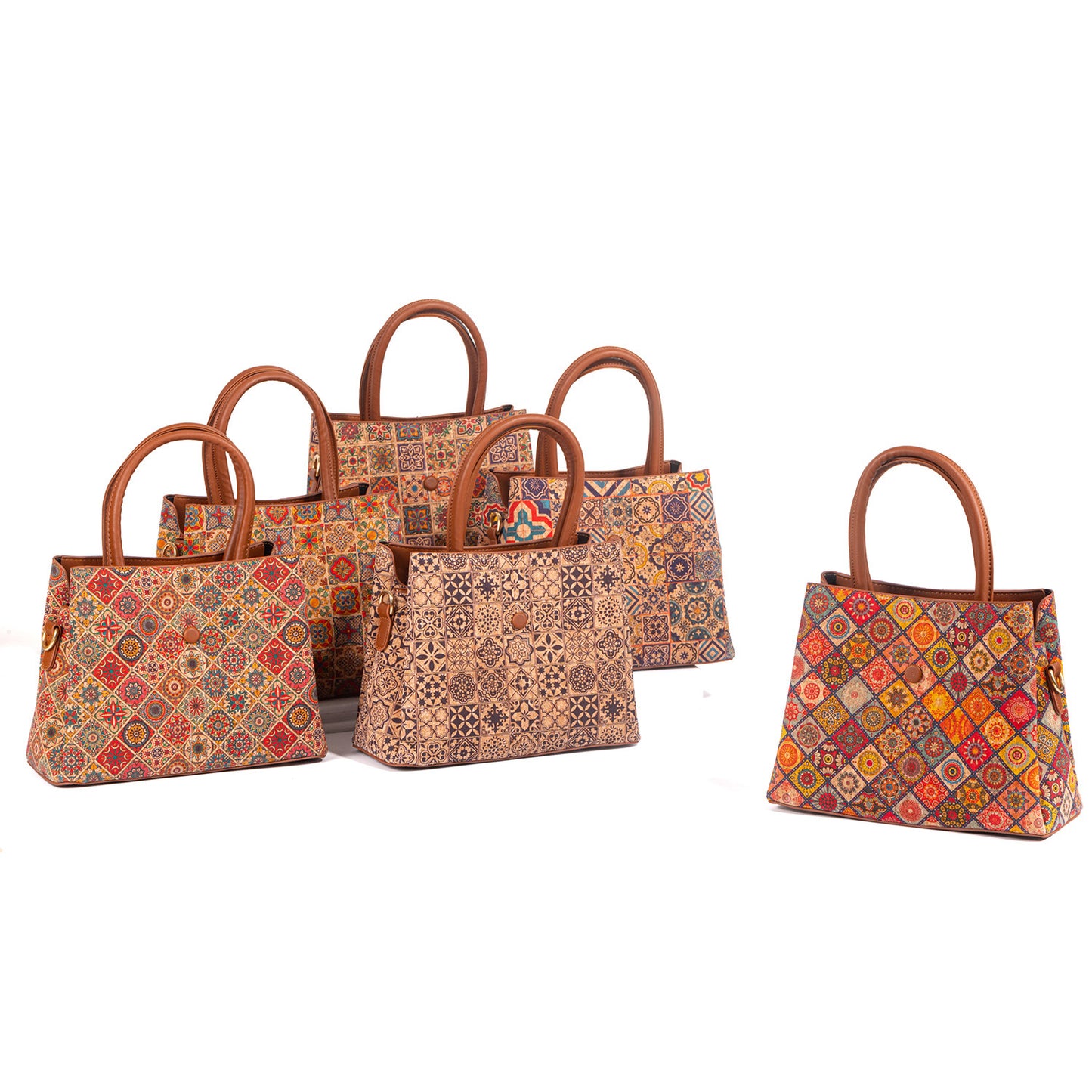 Women's Wooden Outer Retro Tree Leather Fashion Handbags