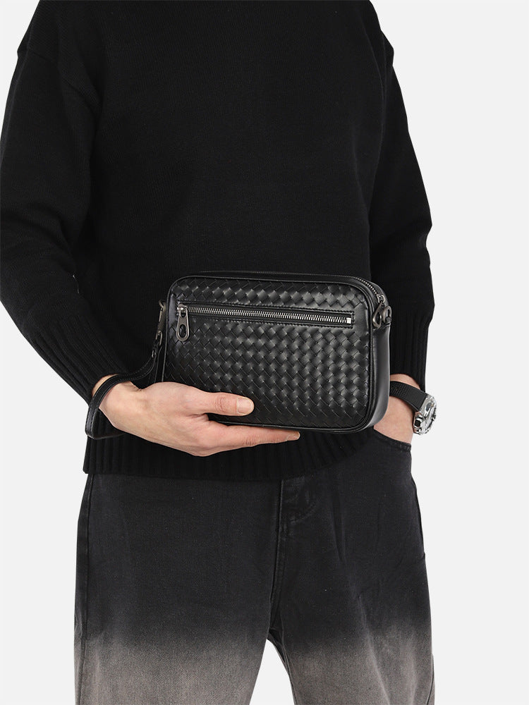 Popular Men's Stylish Fashion Woven Clutch Shoulder Bags