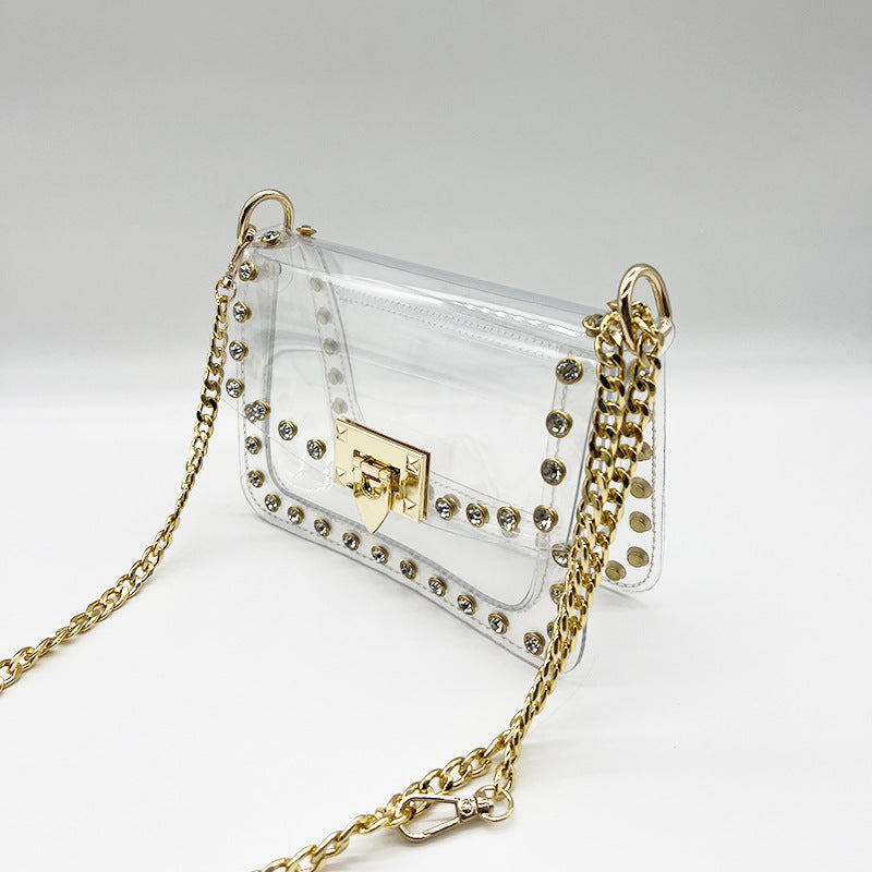 Women's Fashion Gymnasium Chain Diamond Nail Beach Women's Messenger Bag