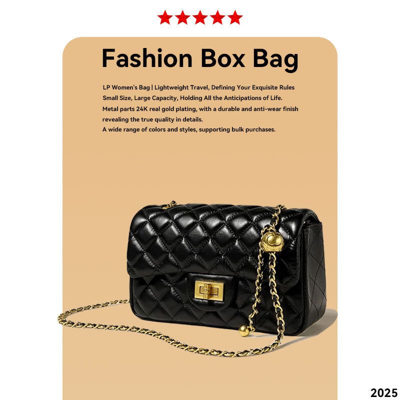 Layer Cowhide Diamond Simple Classic Style Bags