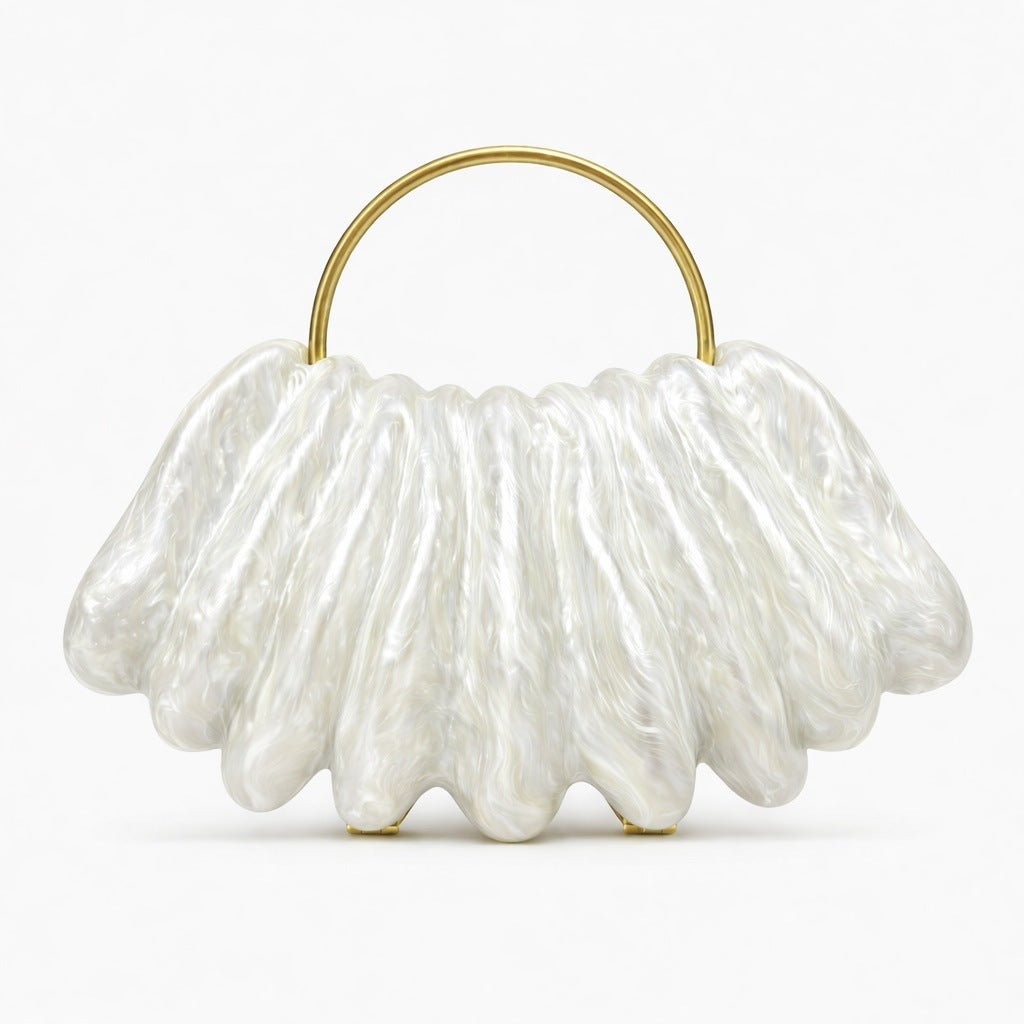 Durable Women's Modeling Wave Acrylic Clutch Dinner Bag