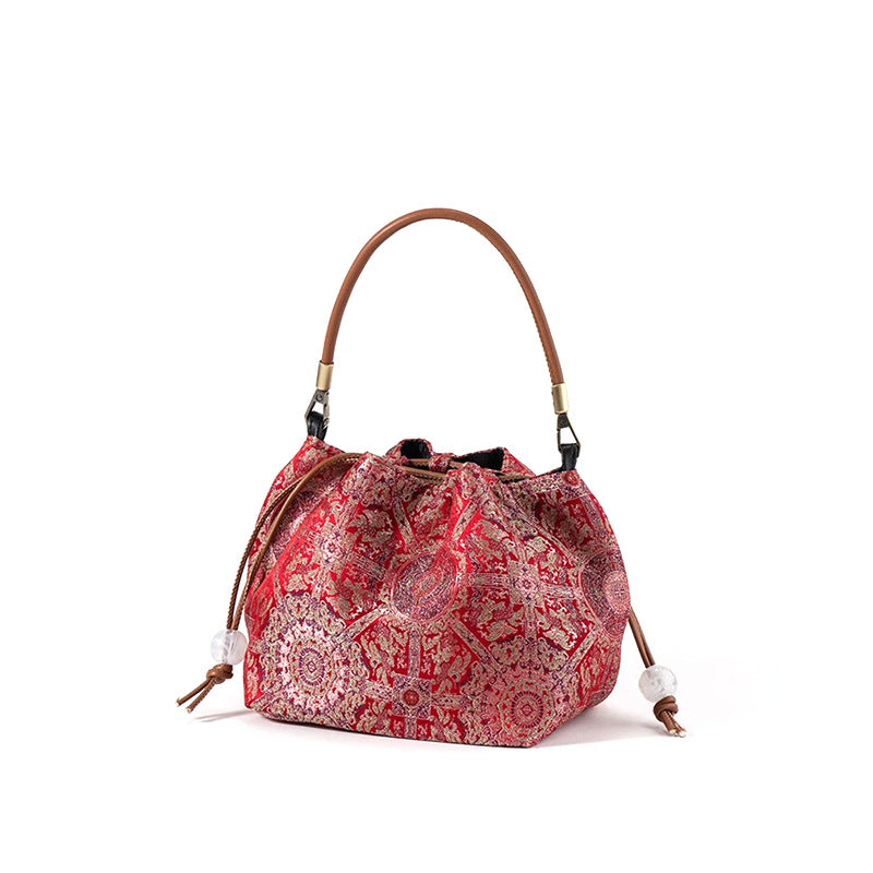 Women's Mulberry Silk National Fragrant Cloud Yarn Handbags