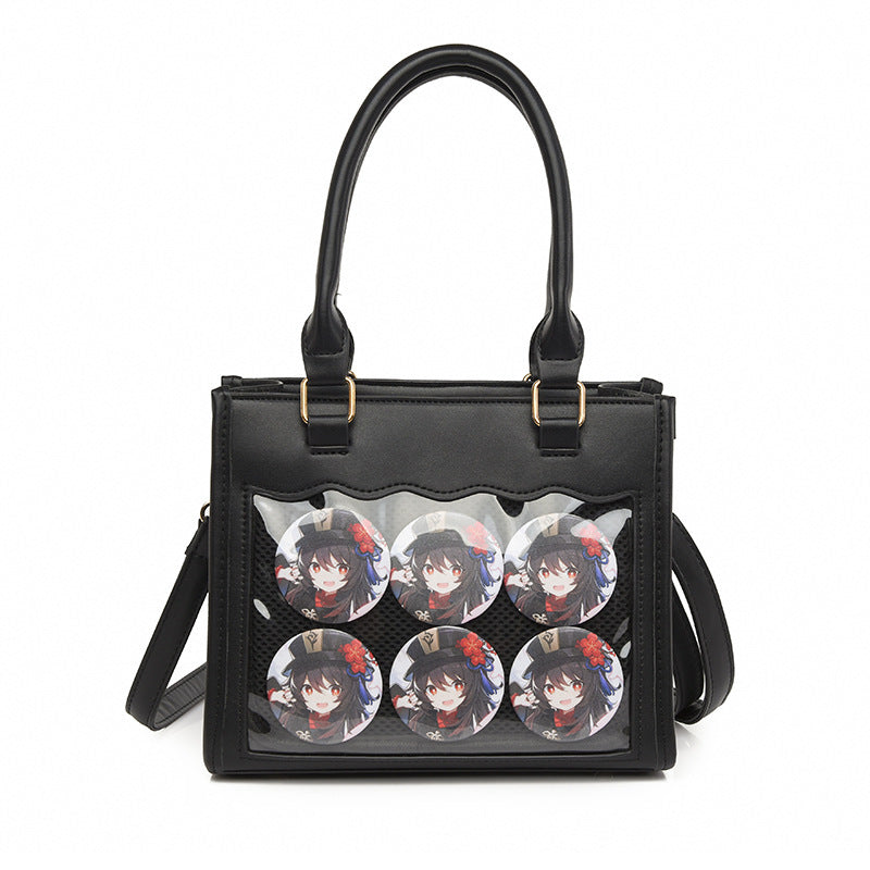 Women's Lace Cartoon Rhombus Style Cute Portable Two-dimensional Grain Women's Handbag