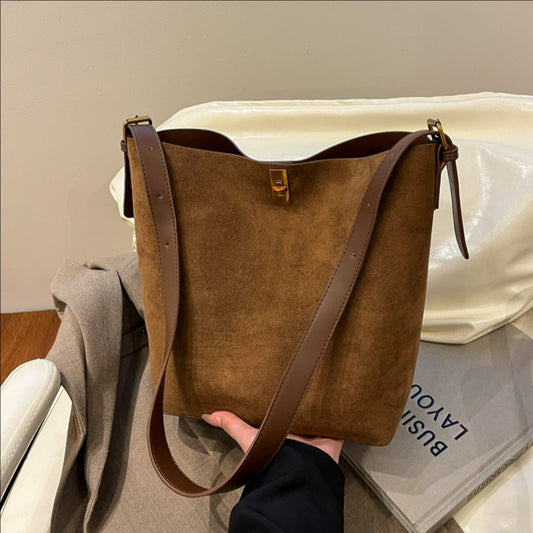 Women's Vintage Suede Large Capacity Totes Bags
