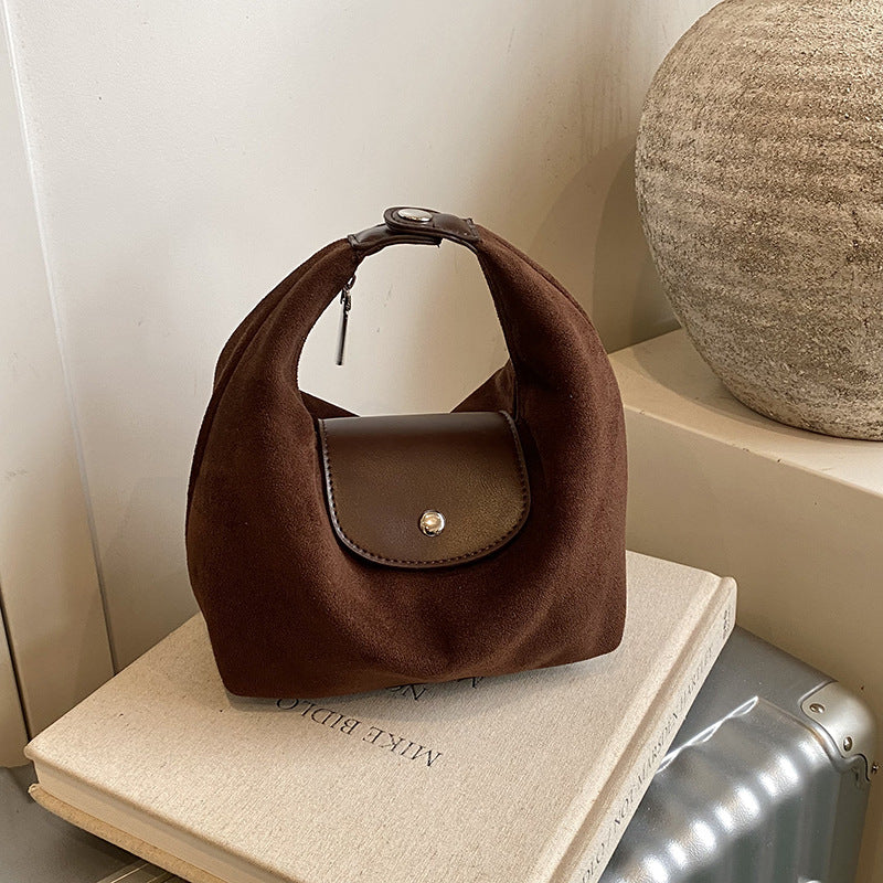 Women's Retro Simple Dumpling Design Plaid Women's Shoulder Bag