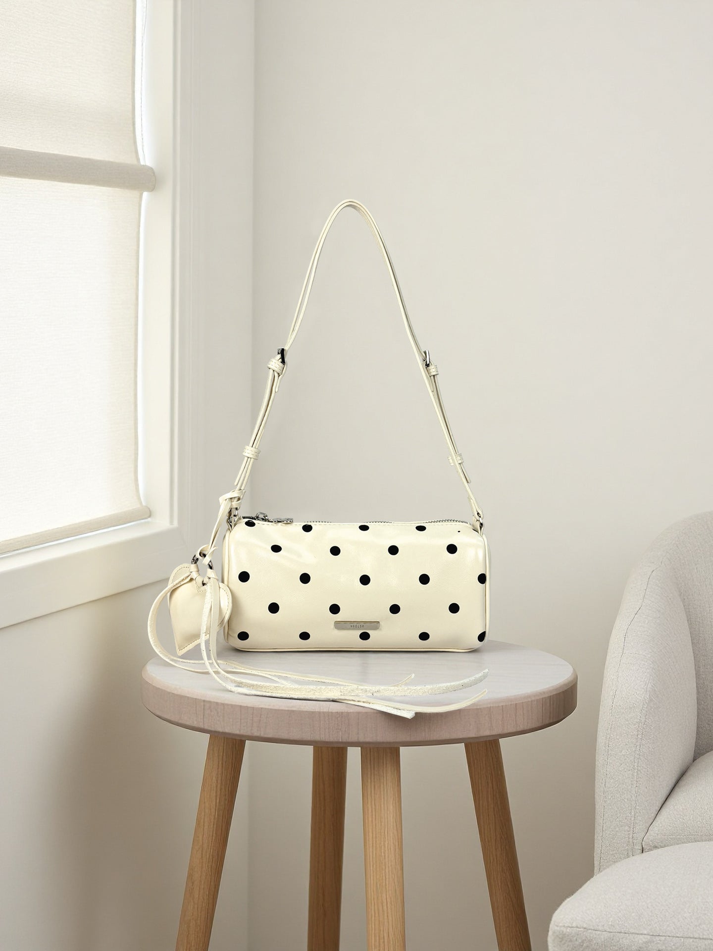 Women's Style Underarm Niche Polka Dot White Women's Shoulder Bag