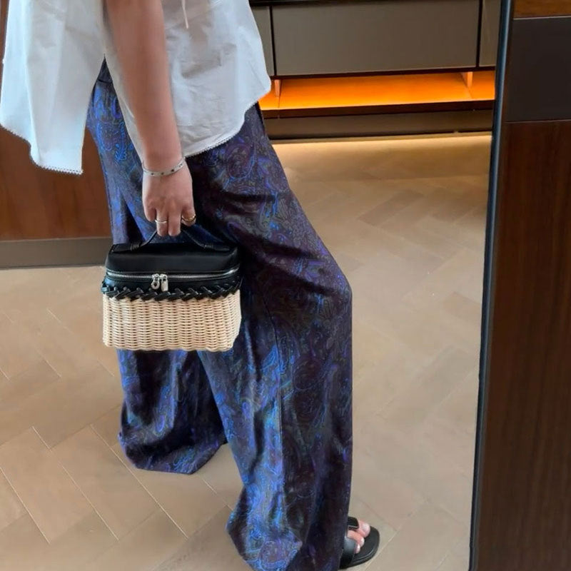 Lunch Box Mini Kelly Rattan Woven Small Square Bag