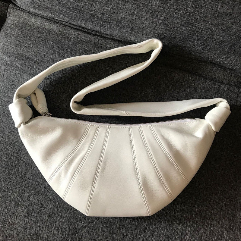 One Genuine Leather Niche Texture Underarm Baguette Bags