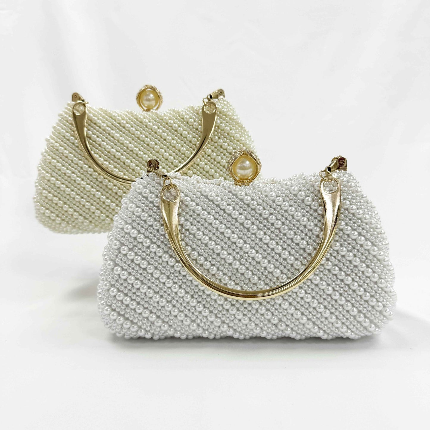 Women's Fashion Handmade Beaded Imitation Pearl With Dinner Bag