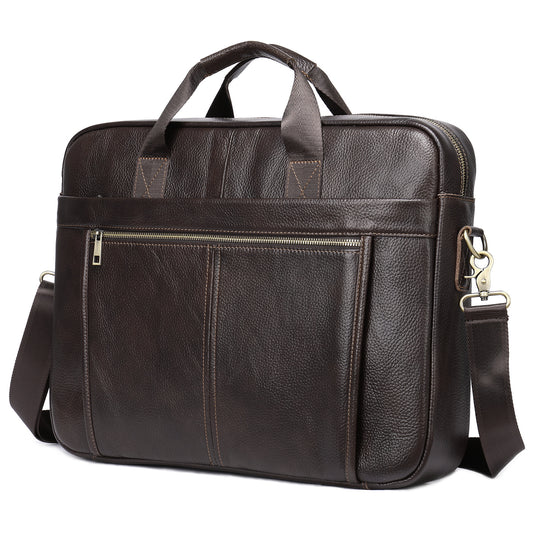 Men's Fashion Genuine Leather Business Computer File Bags