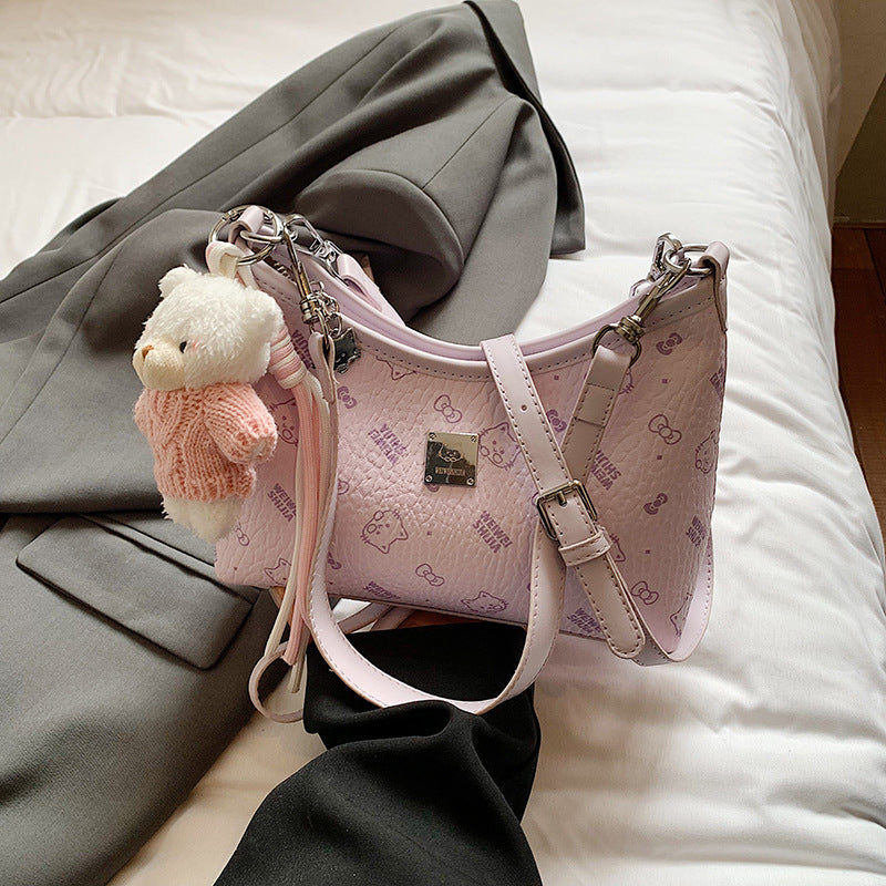 High-grade Underarm Female Niche Cartoon Cat Bags