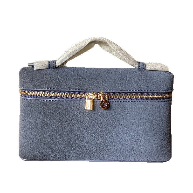 Lunch Box Lychee Pattern Genuine Leather Fashion Small Square Bag