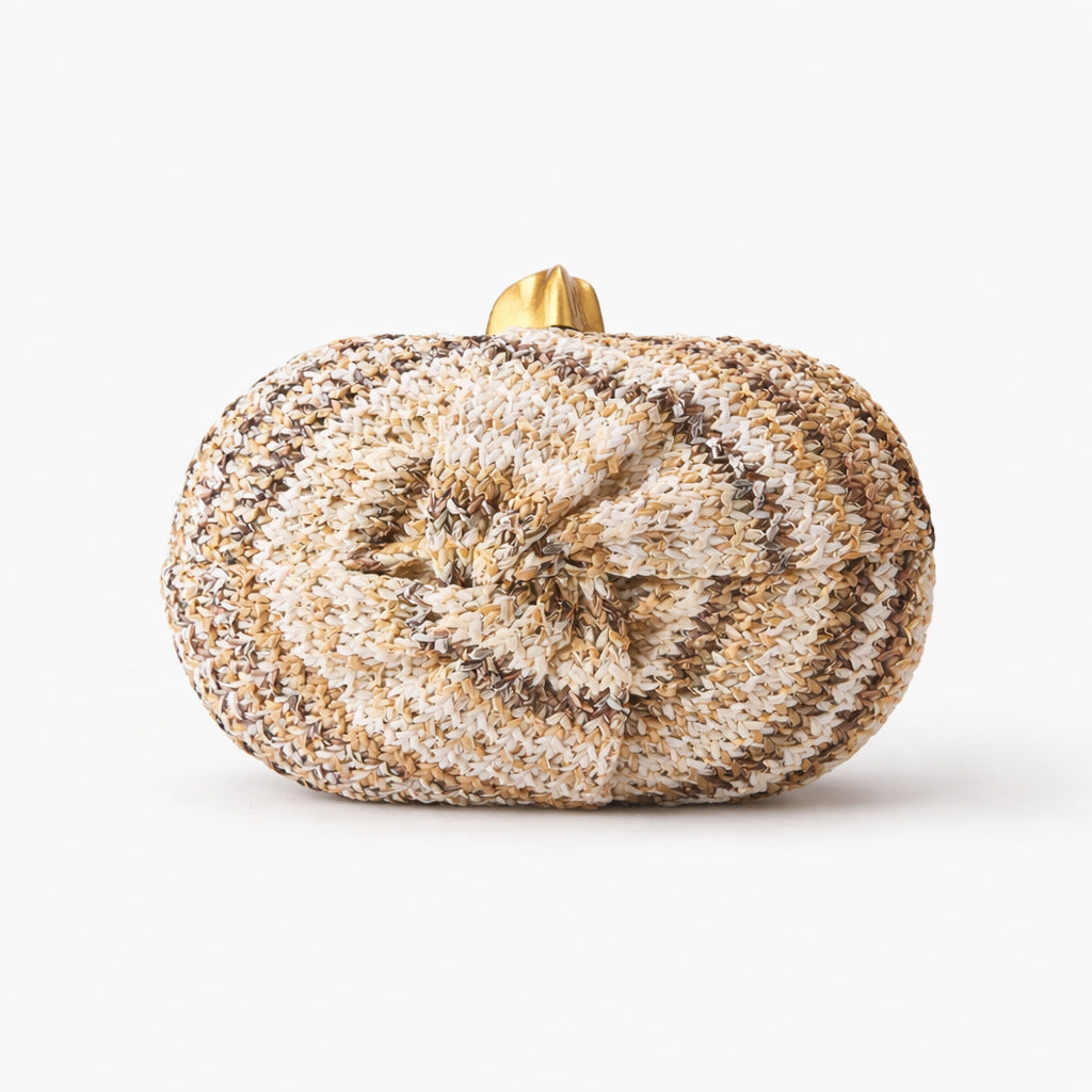 Women's Semicircle Straw Fashion Wedding Clutch Dinner Bag