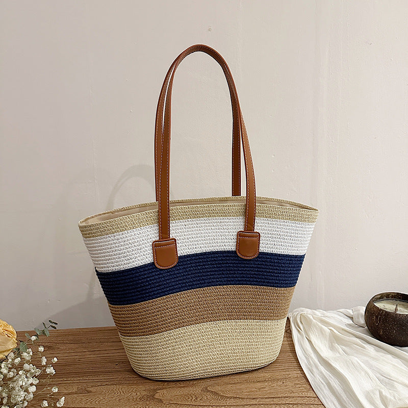 Women's Woven Straw Large Capacity Commuter Advanced Bags