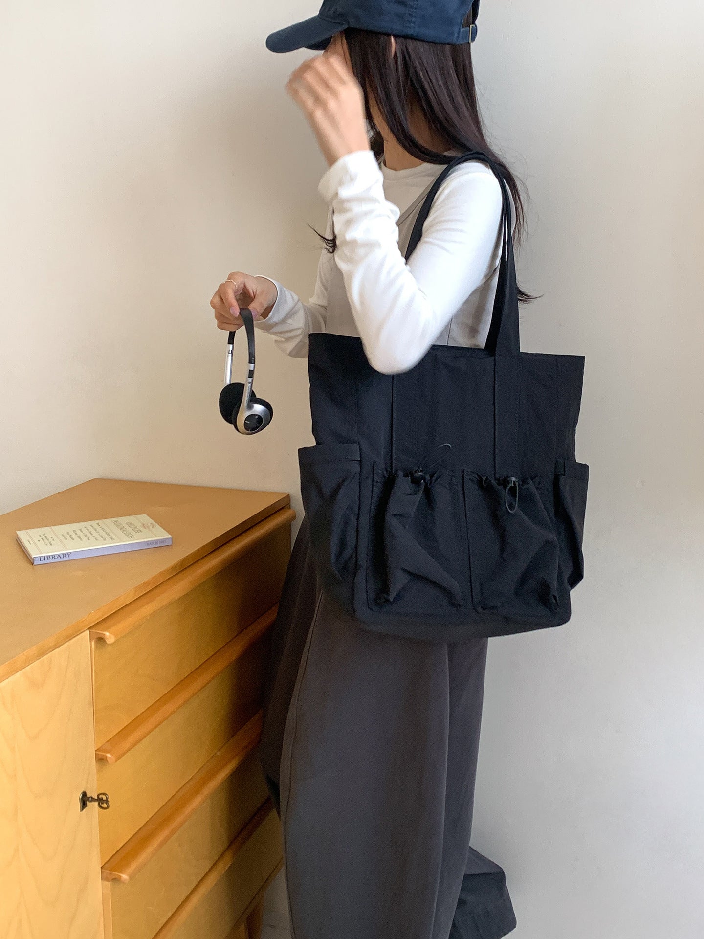 Women's Color Contrast Patchwork Large Capacity Nylon Bags