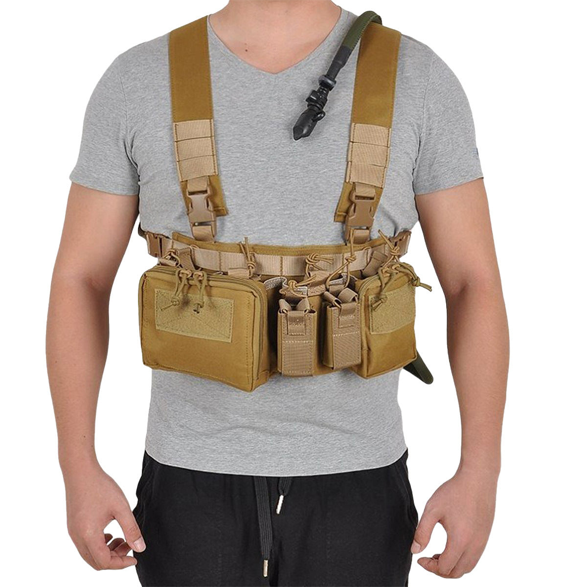Fans Hanging Field Training Vest Multifunctional Strap Outdoor Camouflage, Military Fan Bag