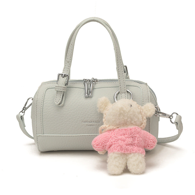 Fashion Litchi Pattern Bowling Design Hand Holding Women's Shoulder Bag