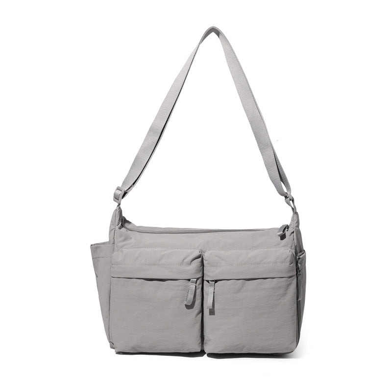 Women's & Men's Simple Waterproof Large Capacity Nylon Cloth Women's Messenger Bag