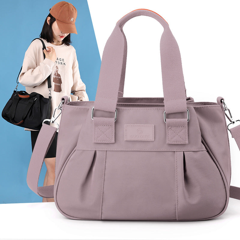 Women's Lightweight Waterproof Nylon Cloth Fashionable Trendy Women's Shoulder Bag