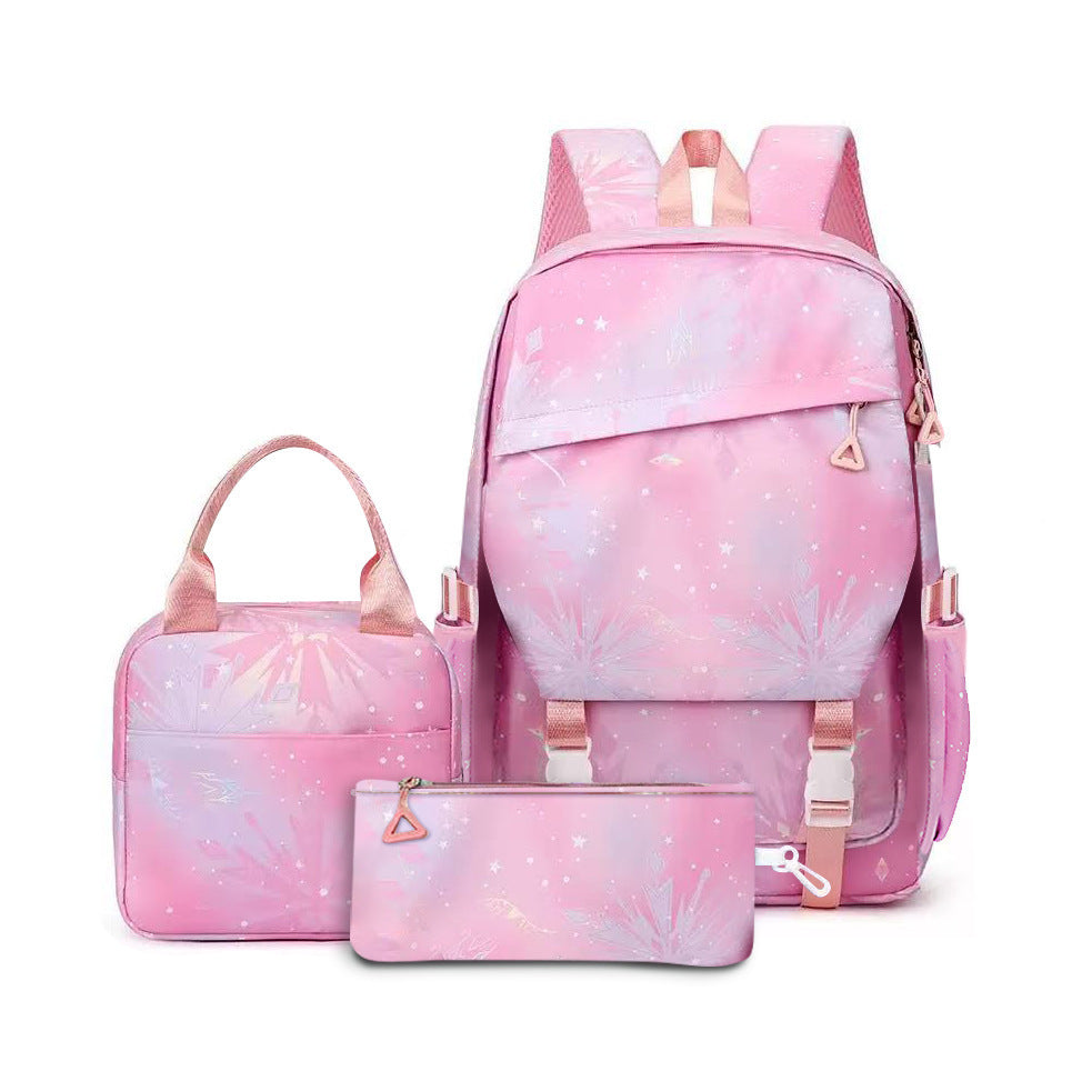 Korean Style Cartoon Three-piece Lunch Drawing Primary School Bag