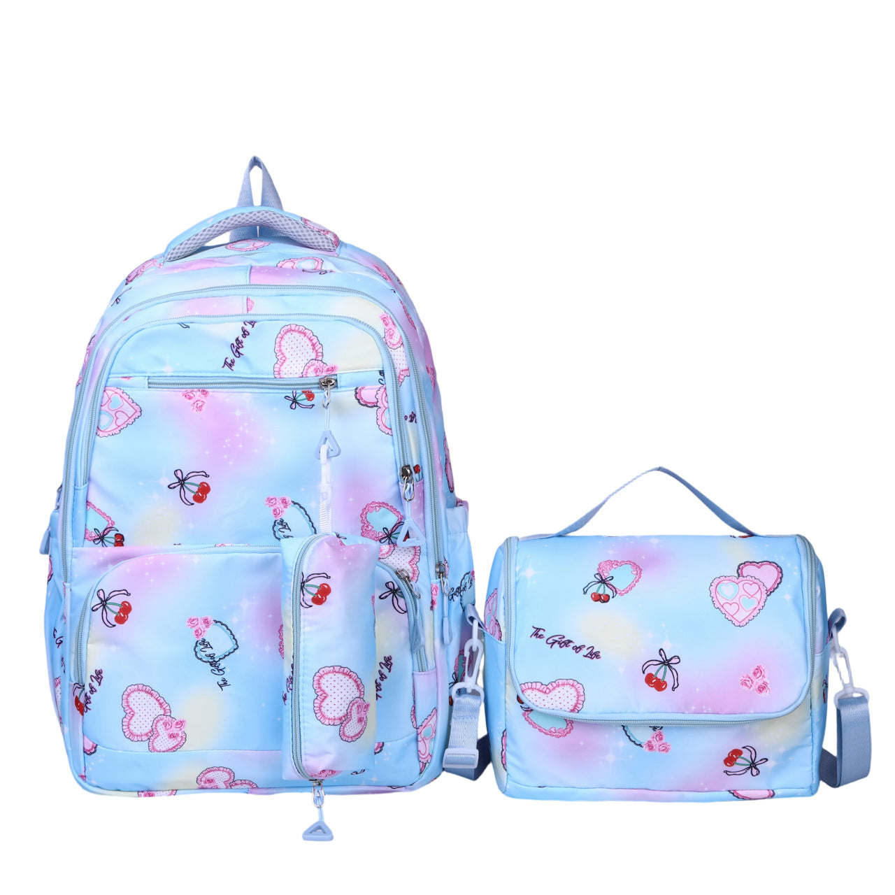 Printed For Junior High Three-piece Set Sky Backpacks