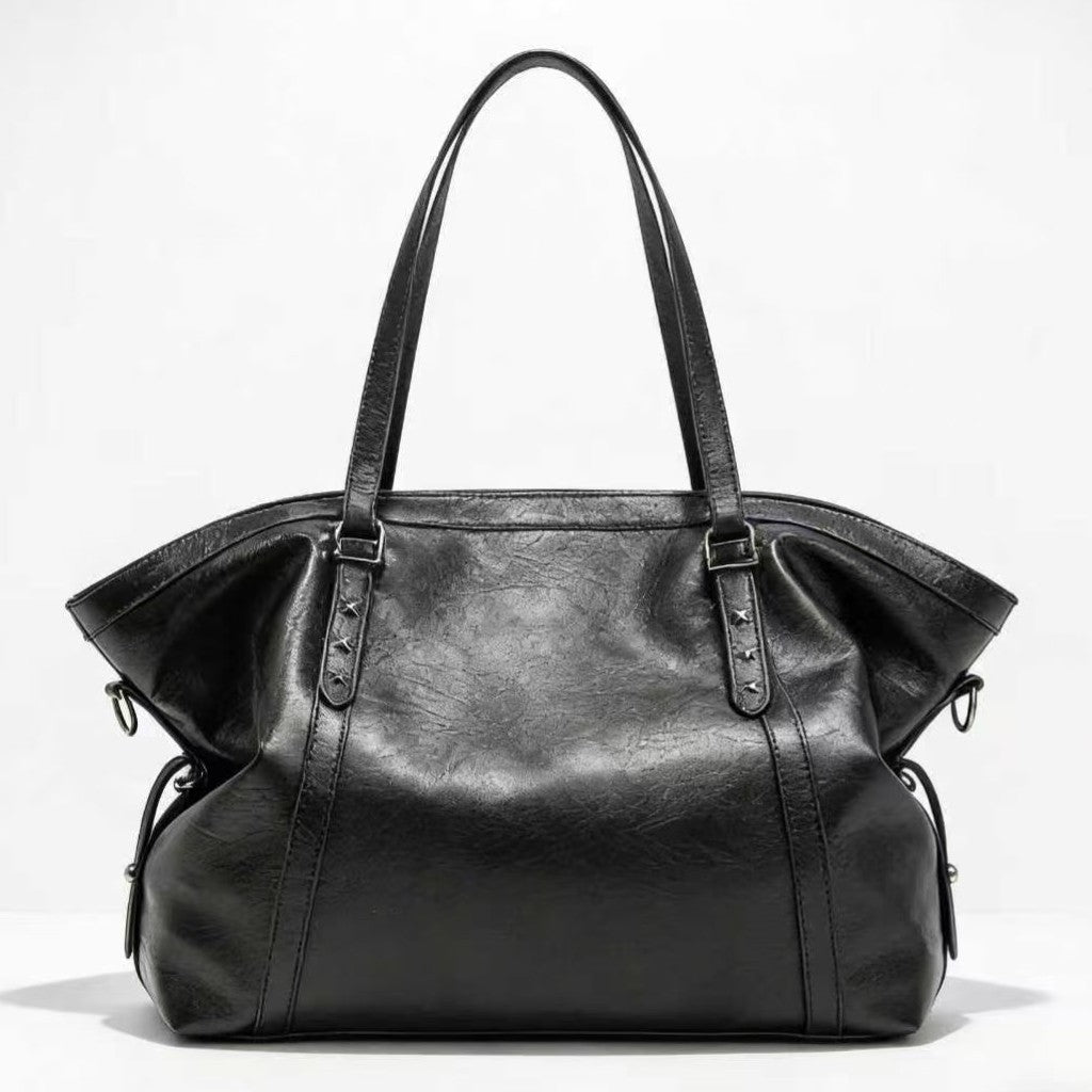 Women's Retro Large Capacity Soft Leather Underarm Bags
