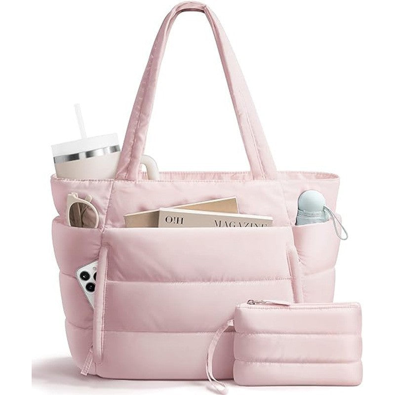 Women's Trendy Quilted Large Capacity Short-distance Laptop Bag
