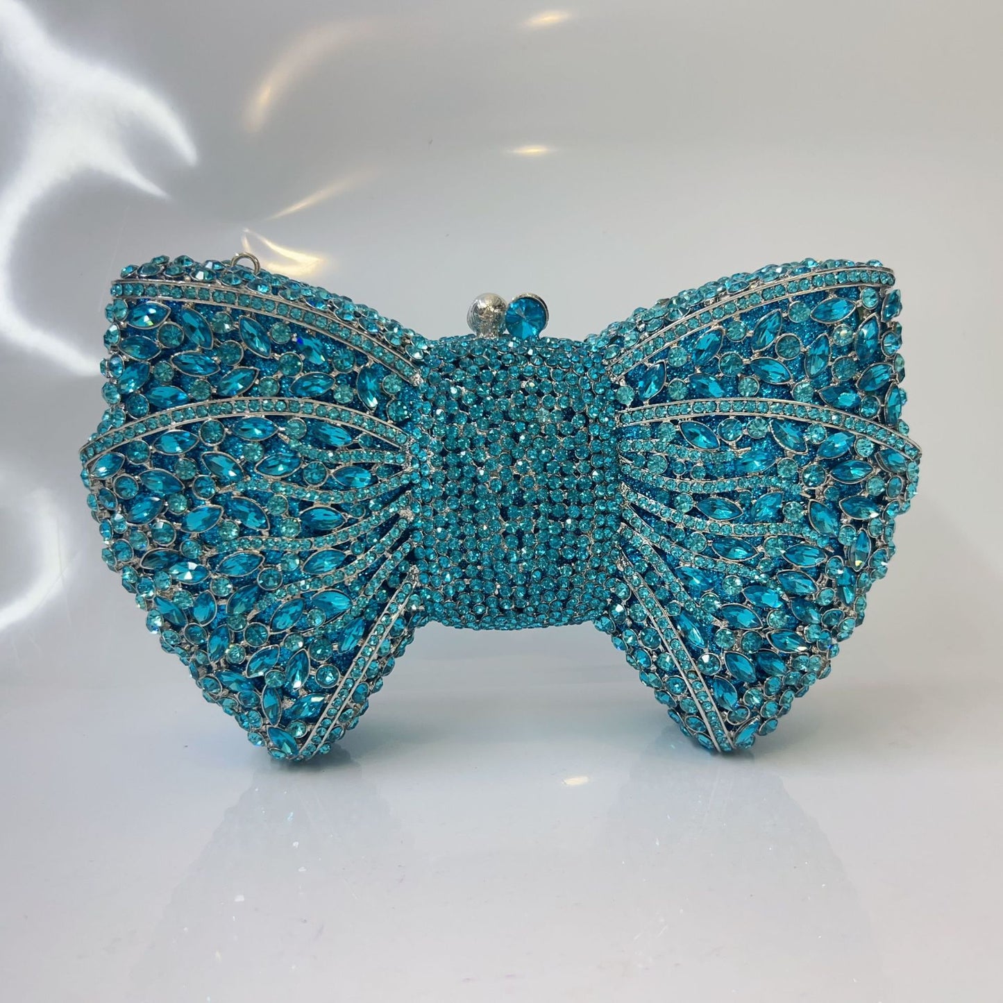 Women's Bow Diamond Hollow Full Clutch Banquet Evening Bags