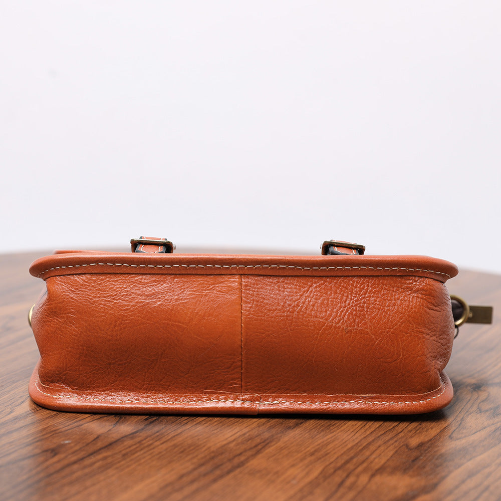 Women's Handmade Retro First Layer Imported Vegetable Tanning Leather Bags