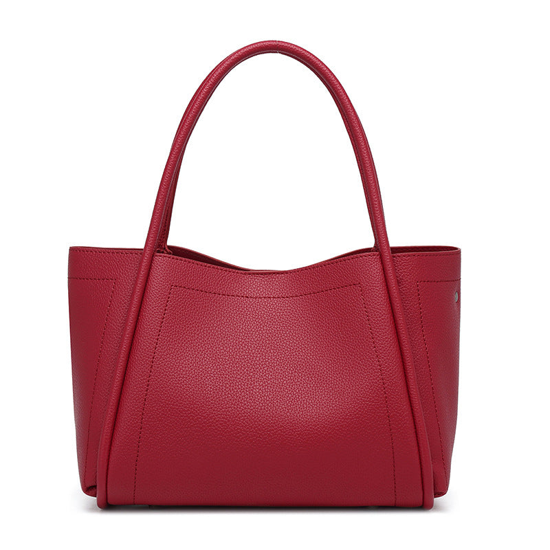 Women's Niche Soft Leather Vegetable Basket High Sense Large Women's Handbag