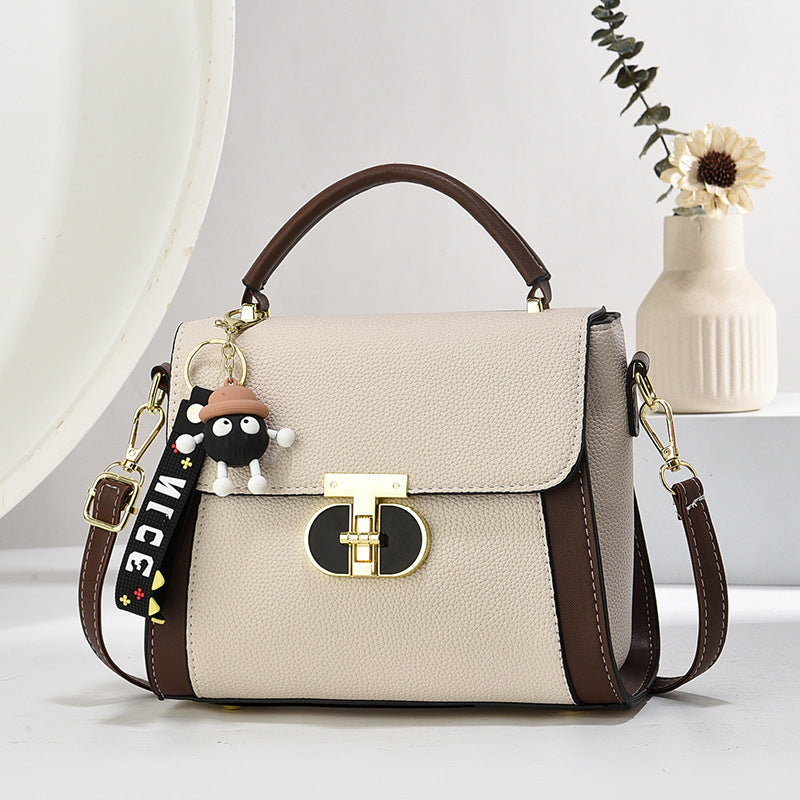 Women's Korean Cool Contrast Color Large Capacity Women's Shoulder Bag