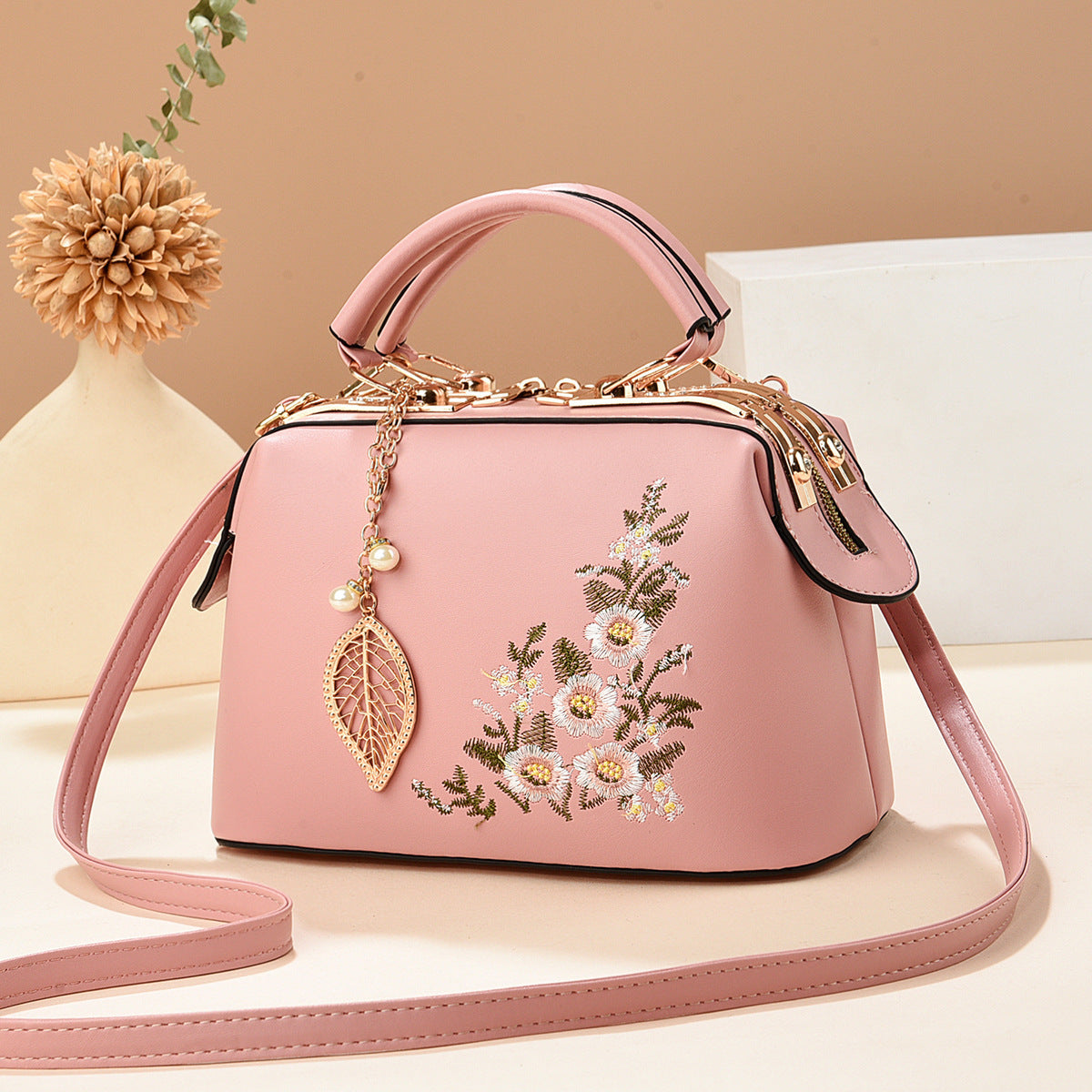 Elegant Slouchy Women's Fashionable Embroidered Quality Bags