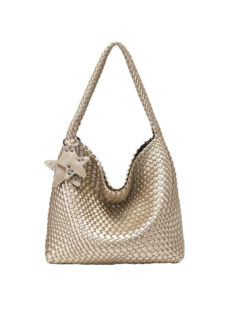 Women's Woven Fashion Large Capacity Pendant Tote Bags