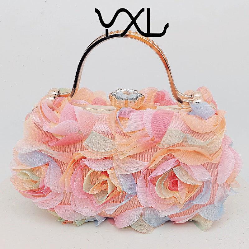 Flower Bridal Wedding Dress White Garment Dinner Bag