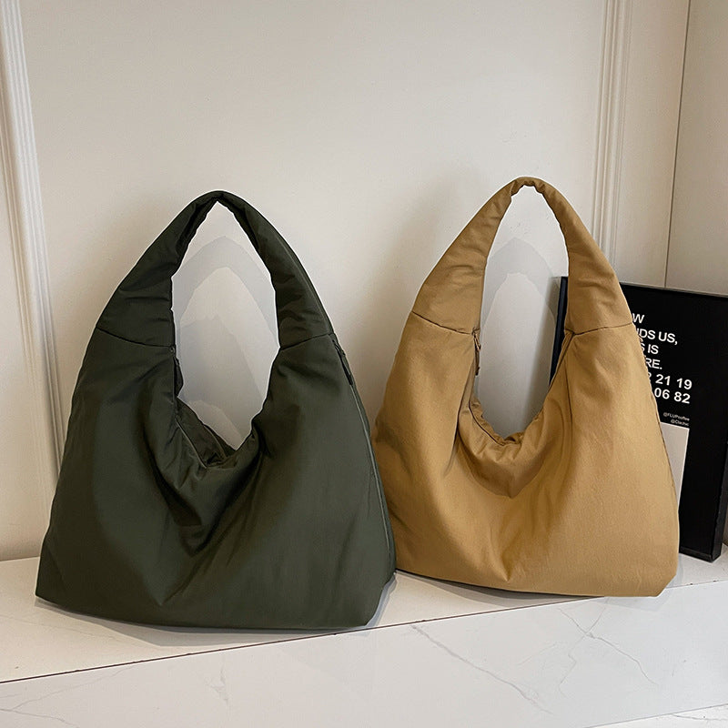 Soft Glutinous Large Capacity Nylon Cloth Tote Bag