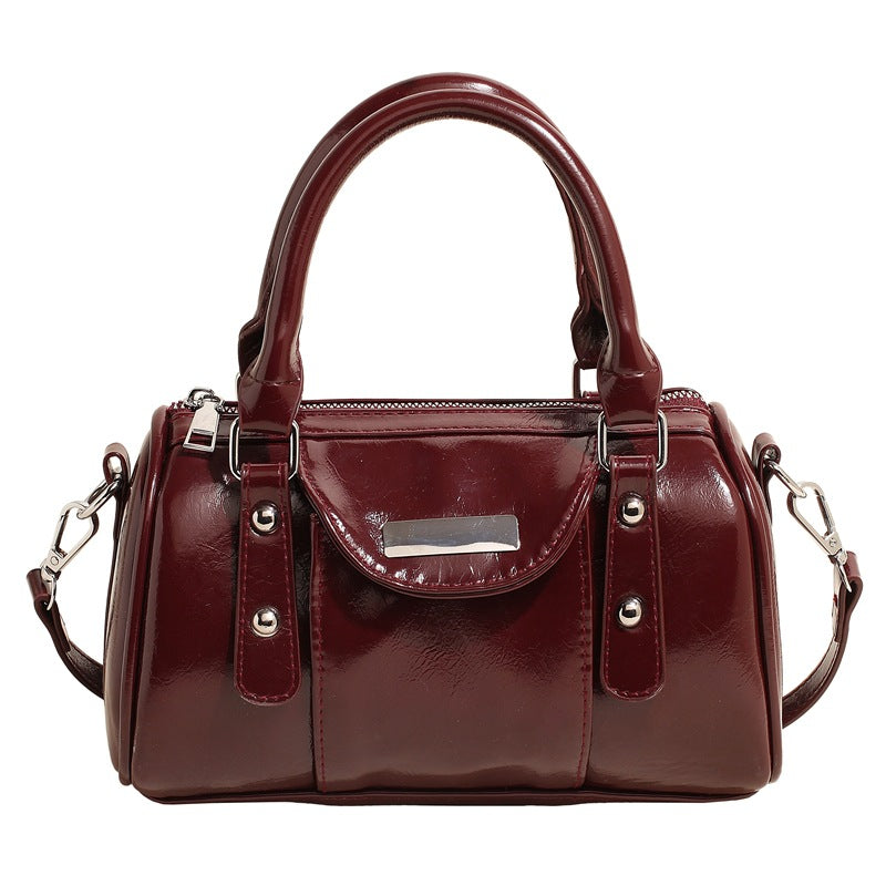 Design Boston Pillow Advanced Texture Fashion Western Women's Shoulder Bag