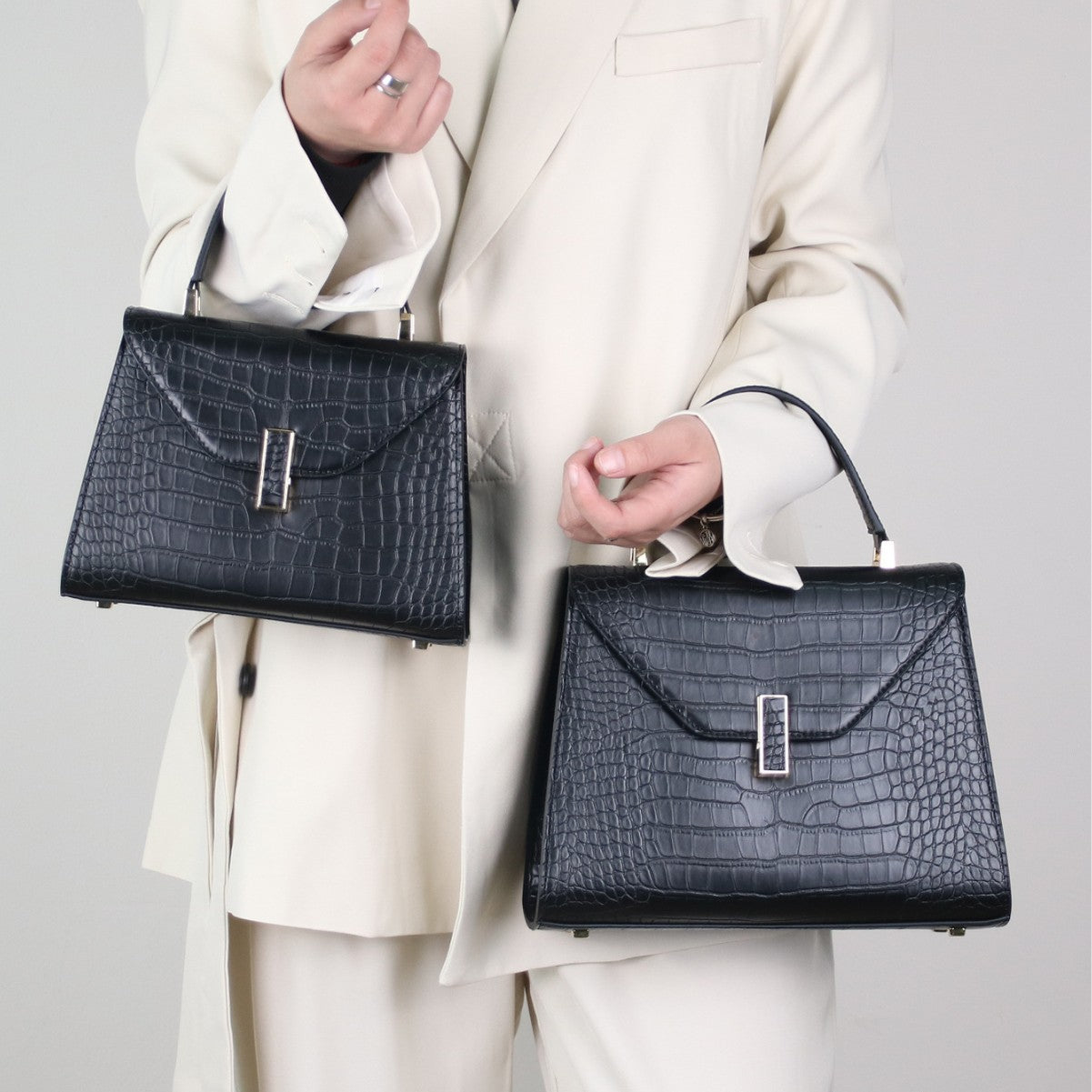 Lost Romance White High-grade Genuine Leather Bags