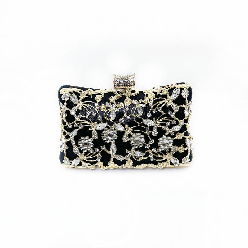 Women's Fashion With Diamonds Banquet Clutch Gift Handbags